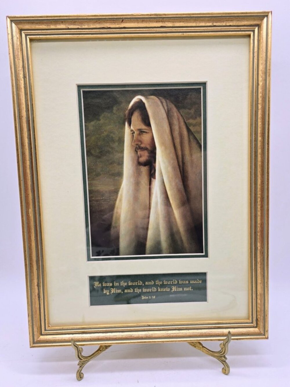 Jesus The Gentle Healer Wood Framed 12.5 x 10" Print Greg Olsen Christianity